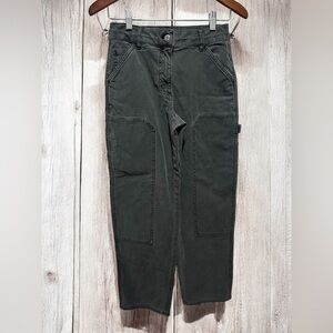 Aritzia Wilfred Free Brennan Gray Cargo Carpenter Utility Pants Size 2 EUC